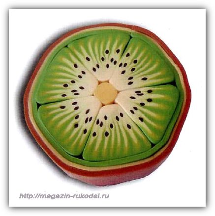 Киви из полимерной глины.